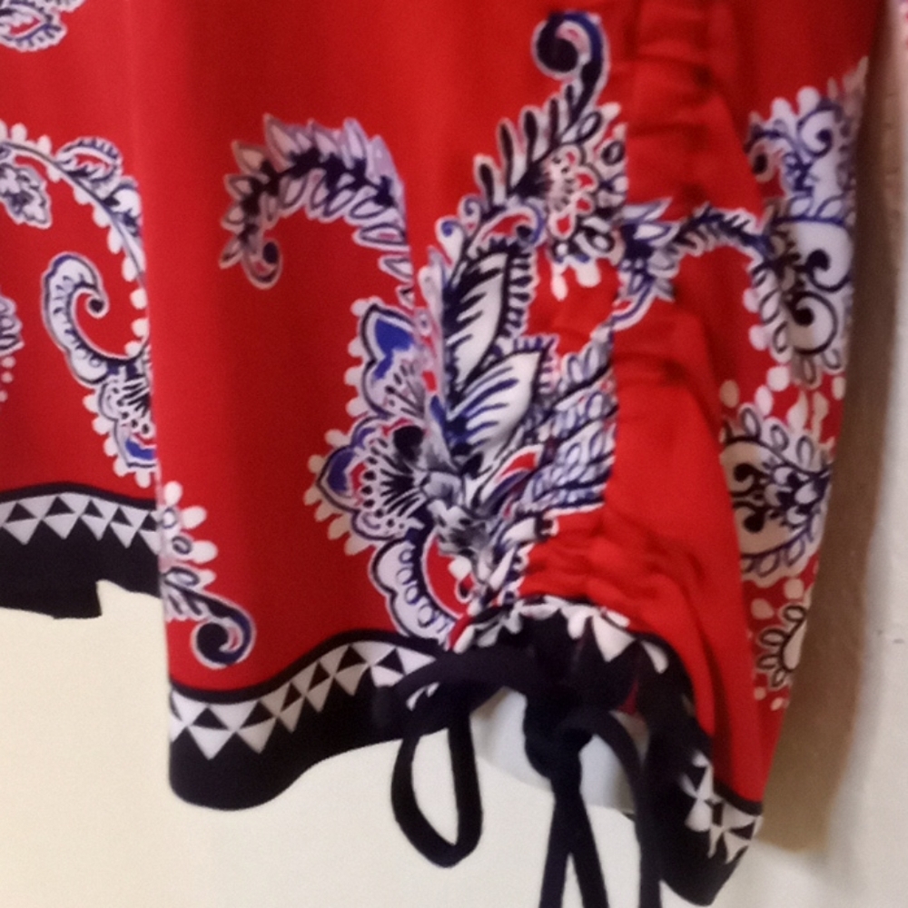 Ruby Rd. Floral Jersey Ruched Tunic - Picture 7 of 13